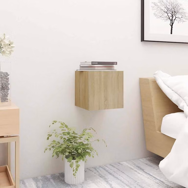 vidaXL Comodini 2 pz Rovere Sonoma 30,5x30x30 cm in Legno Multistrato