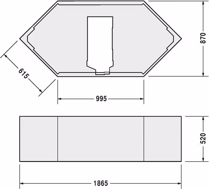 Portabagno DURAVIT D-Code 88 x 196,5 cm 790477000000000