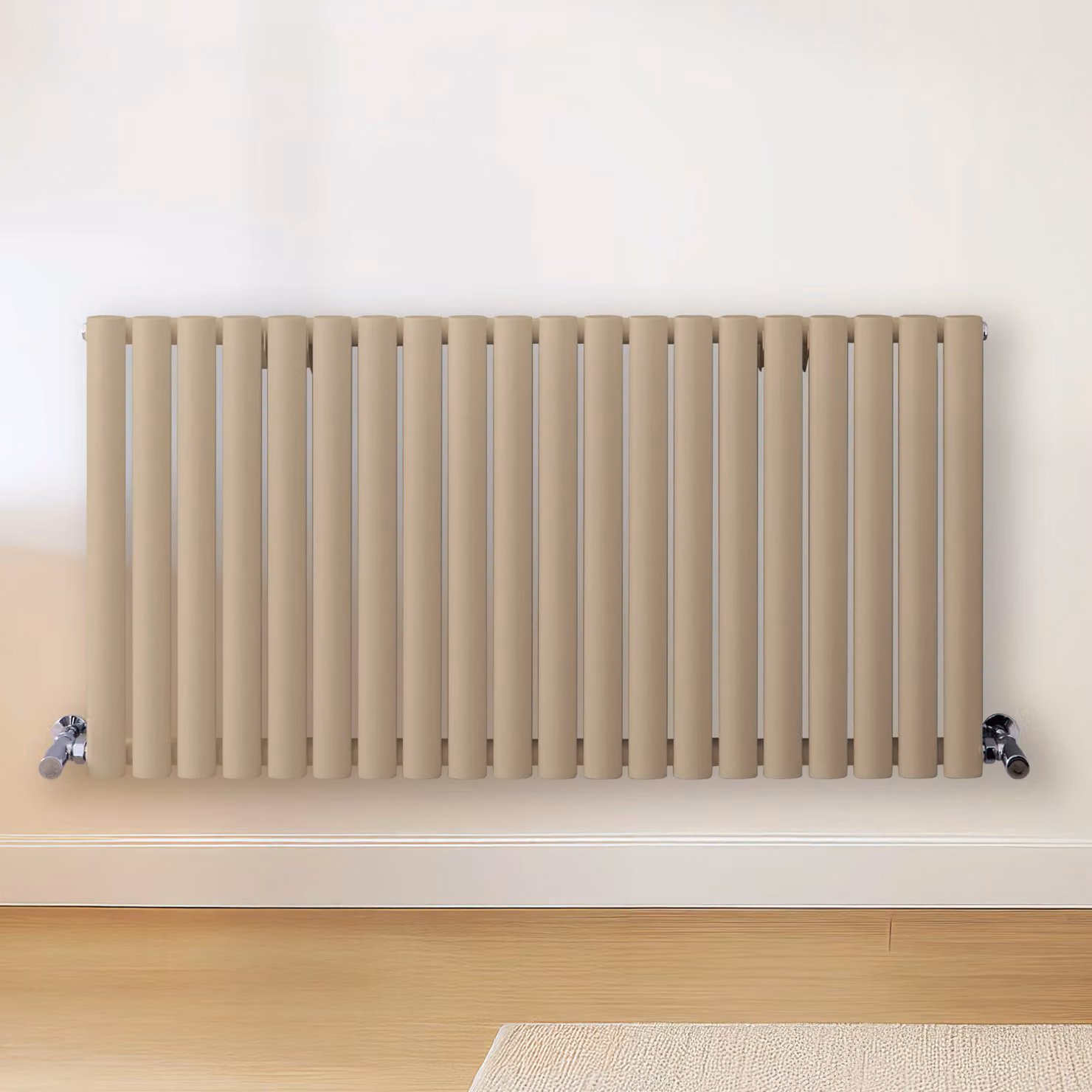 Radiatore di Design Orizzontale Marrone (Elk Marrone) - 600mm x 1180mm - Pannello Doppio  - Revive