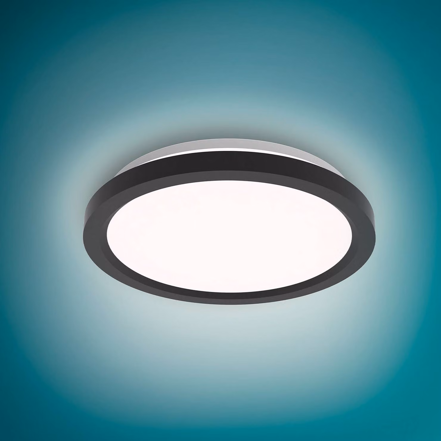 Philips Plafoniera a LED Aio RD, dimmerabile, Nero, Corridoio, Metallo, Moderno, Plafoniera LED