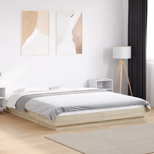 Giroletto Luci LED Rovere Sonoma 150x200 cm Legno Multistrato 3281093