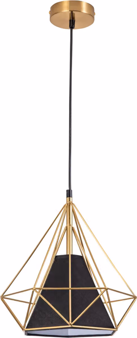 Lampada a sospensione HIRA oro-nera 1xE27x20W in metallo, dimensioni: 120x28x28 cm, IP20, Polux