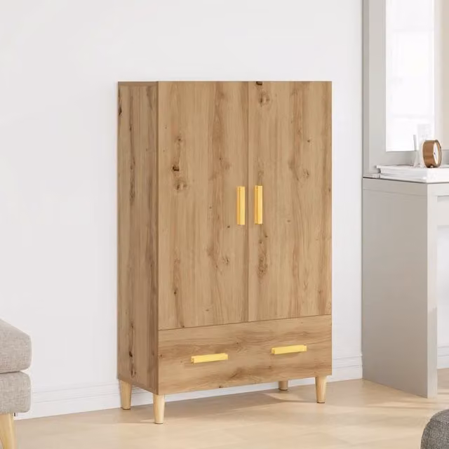 Credenza-Buffet-Armadio da cucina Rovere Artigianale 70x31x115 cm in Legno Multistrato 703204