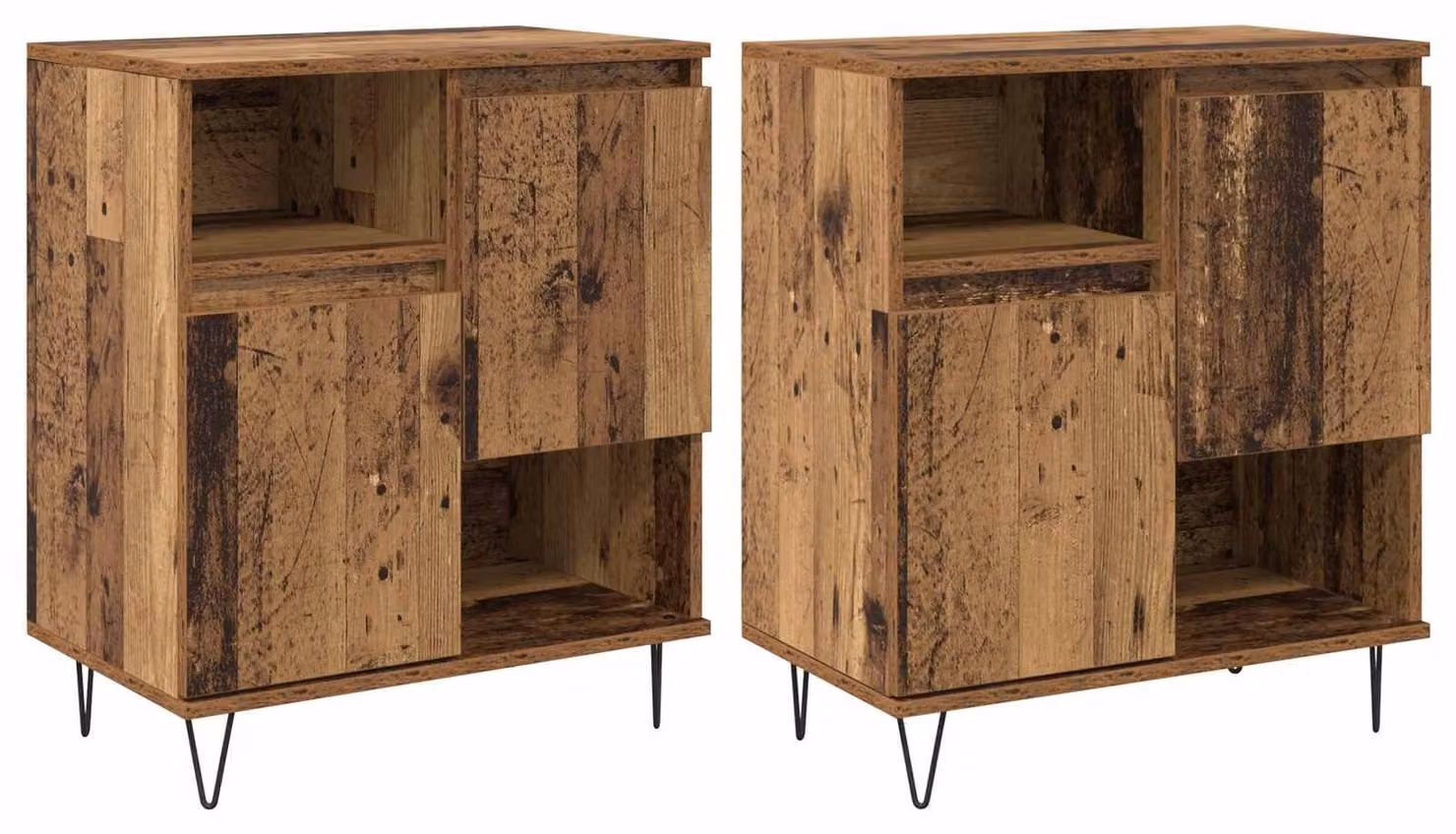 Credenza 2 pcs Legno vecchio 60 x 35 x 70 cm