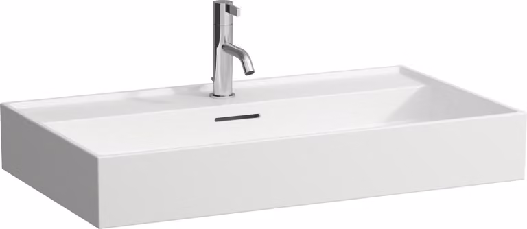 LAUFEN Kartell lavabo à poser, 3 trous pour robinet, avec trop-plein, 800x460mm, H8163367571081, H8163367571081