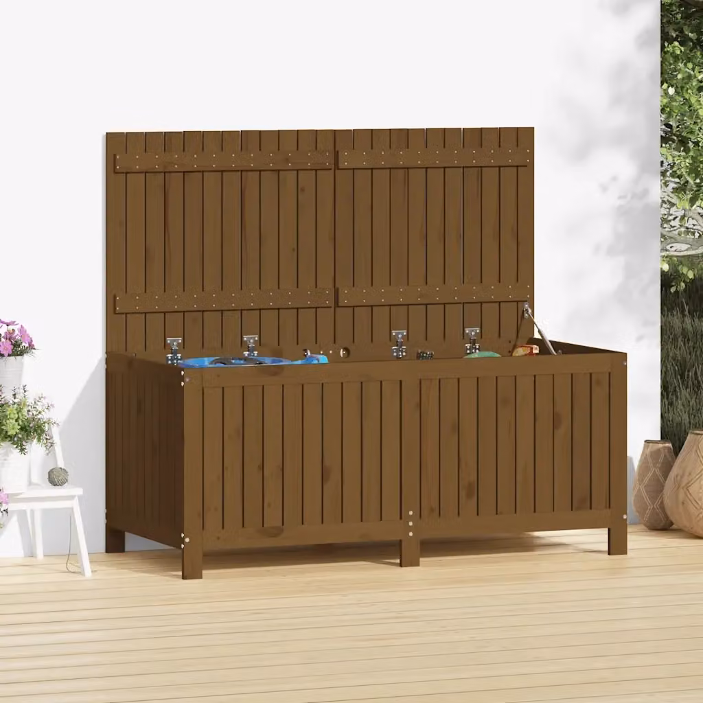 Contenitore da giardino Ambra in legno massello di pino color marrone L: 147 cm, P: 68 cm, H: 64 cm – 2