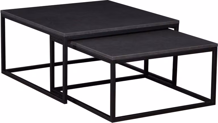 Tavolino FURNLUX Dual Black 76cm / Colore principale: Nero / Dimensioni: 76 x 39 x 76 cm