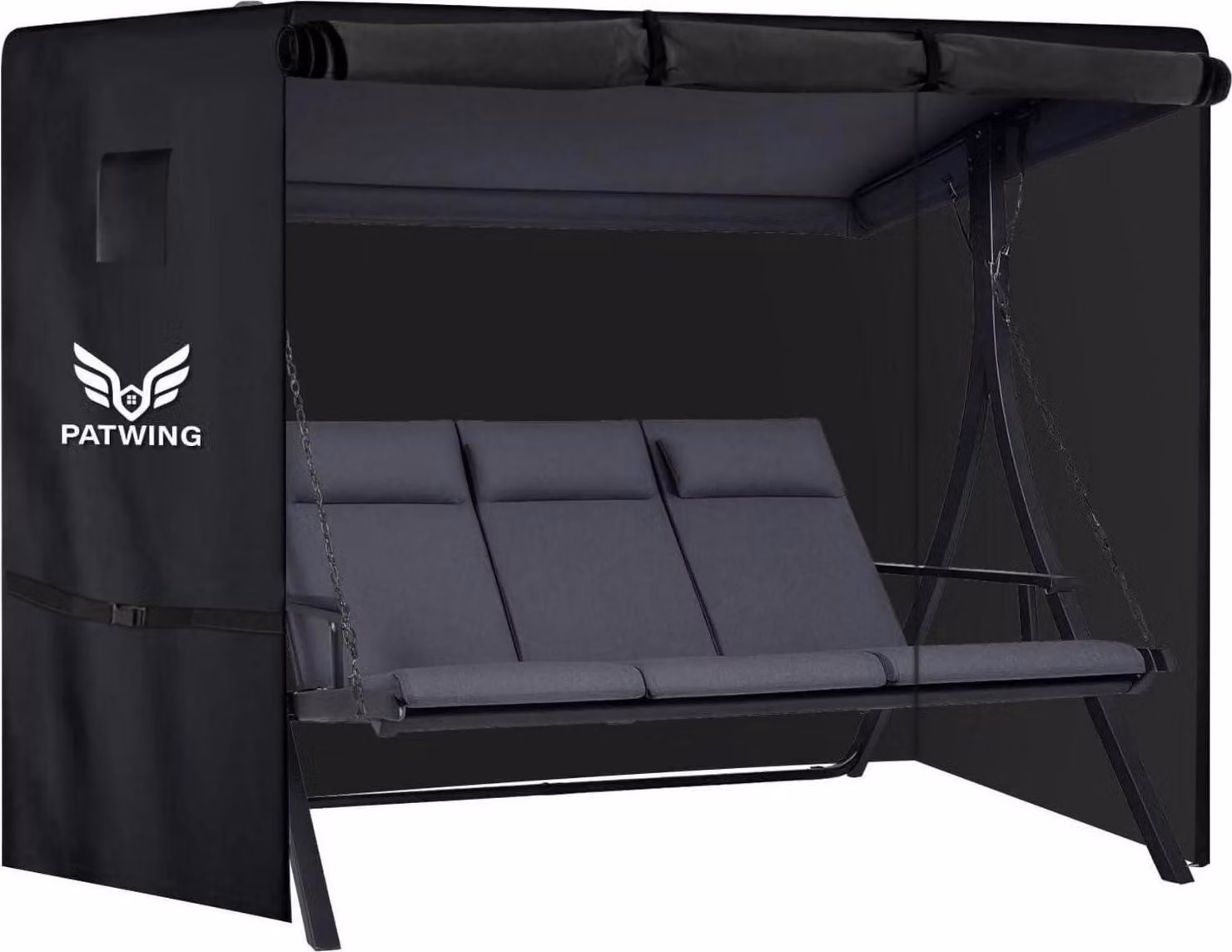 PATWING Copri altalena Hollywood 3-4 posti 600D Oxford impermeabile 215x125x170cm