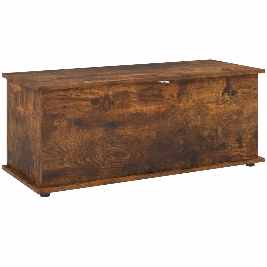Panca Contenitore Minimal in Legno Marrone L: 120 cm, P: 40 cm, H: 40 cm – 2