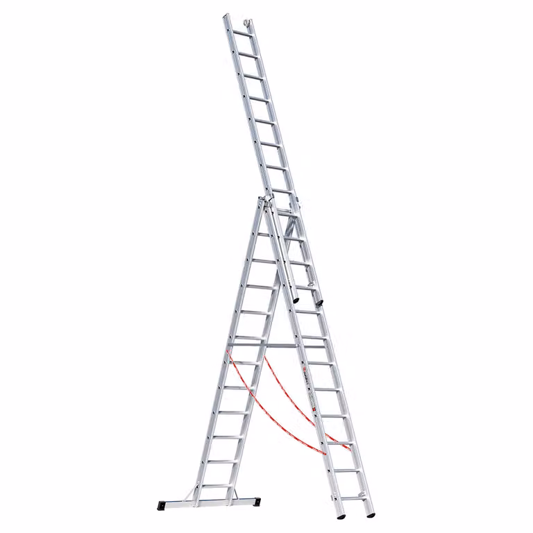 Scala multiuso in alluminio, a 3 sezioni con 3x12 pioli 3076112
