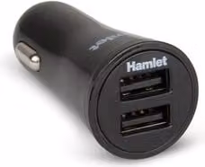 Caricabatterie accendisigari Hamlet USB Type-A 17W Fast Dual Black XPW12U234