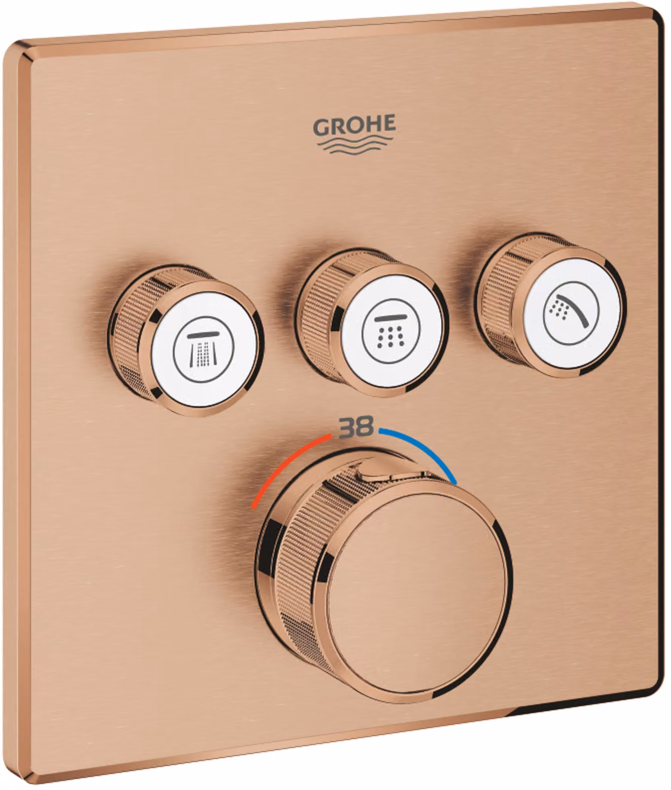 Thermostat Grohe Grohtherm SmartControl avec trois vannes d'arrêt, 29126DL0, 29126DL0