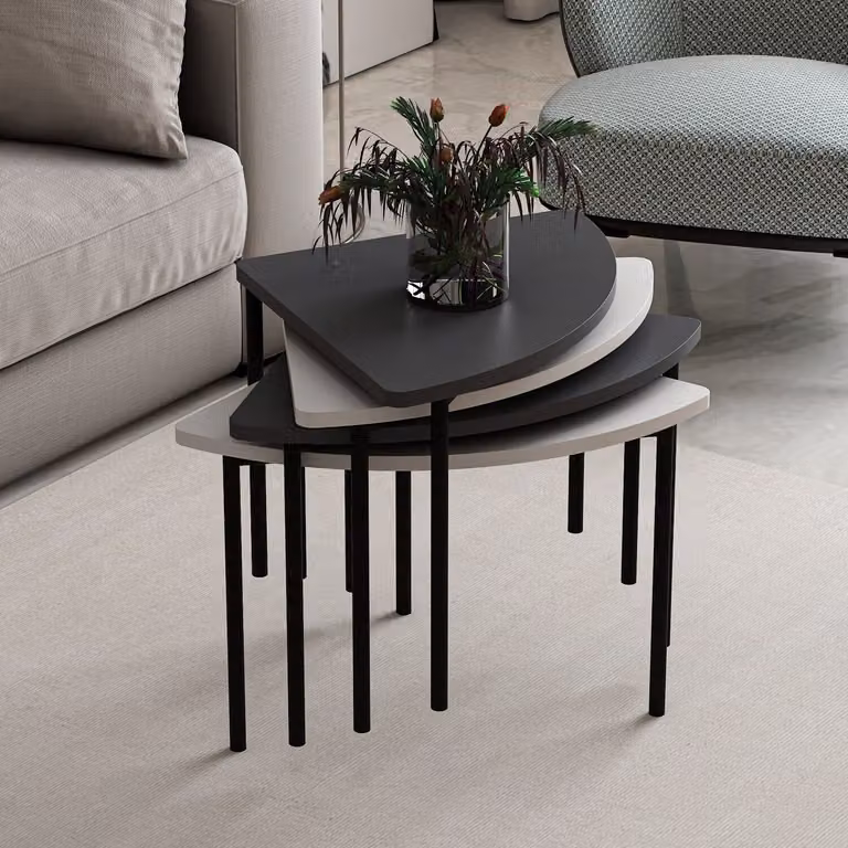 Skye Decor, Emma - 8920, tavolino, bianco, 100% pannelli di particelle rivestiti in melamina, 90 x 42 x 42 cm