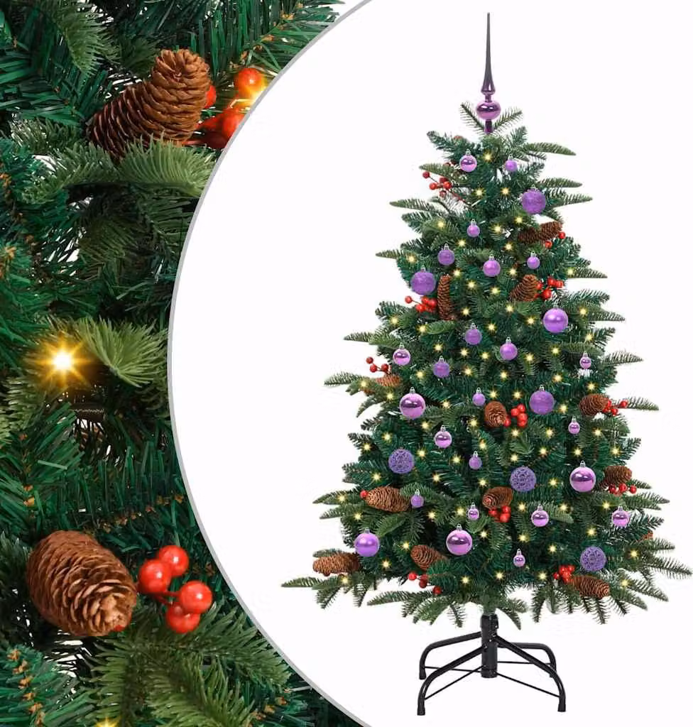 Albero di Natale artificiale con 150 LED Verde 150 cm