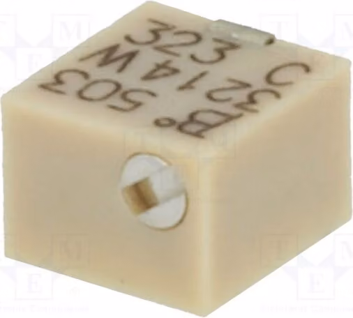 1 x Potenziometro: da montare, resistenza di 50kΩ, potenza di 250mW, componente SMD 3214W-1-503E