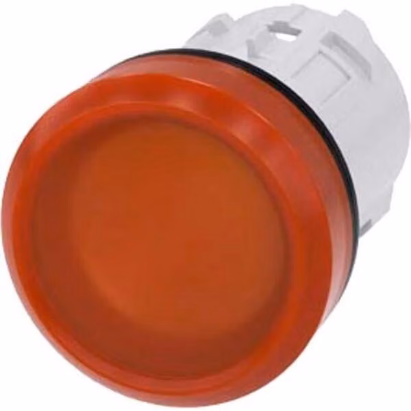 Segnalatore luminoso Siemens, diametro 22 mm, forma circolare, colore ambra, codice prodotto 3SU1001-6AA0, 3SU10016AA000AA0. Disponibile anche nelle dimensioni: 30 mm, 38 mm, 30 mm. Peso: 11 g