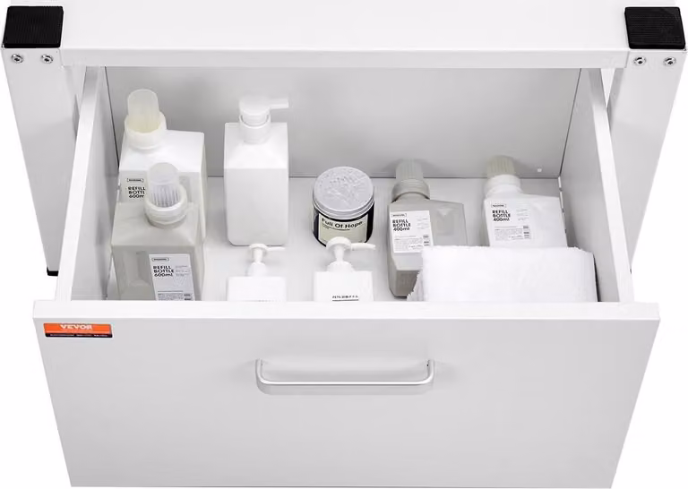 Base per lavatrice 686 mm (L) x 366 mm (A), piattaforma universale per lavatrice e asciugatrice con capacità di 299 kg, base multifunzionale resistente per lavatrice con cassetto e ricchi accessori