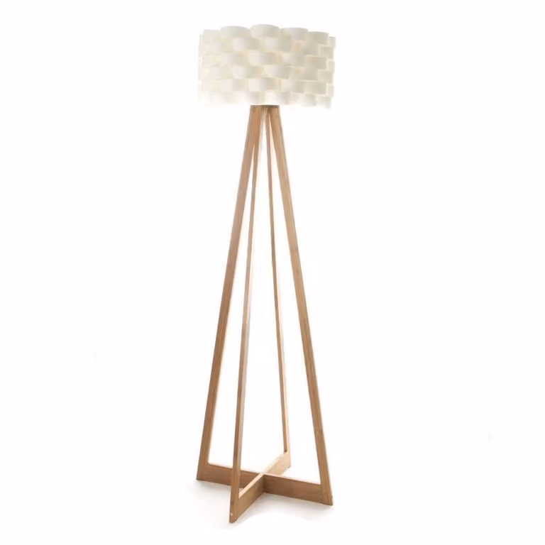 Lampada da terra in bambù, altezza 150 cm