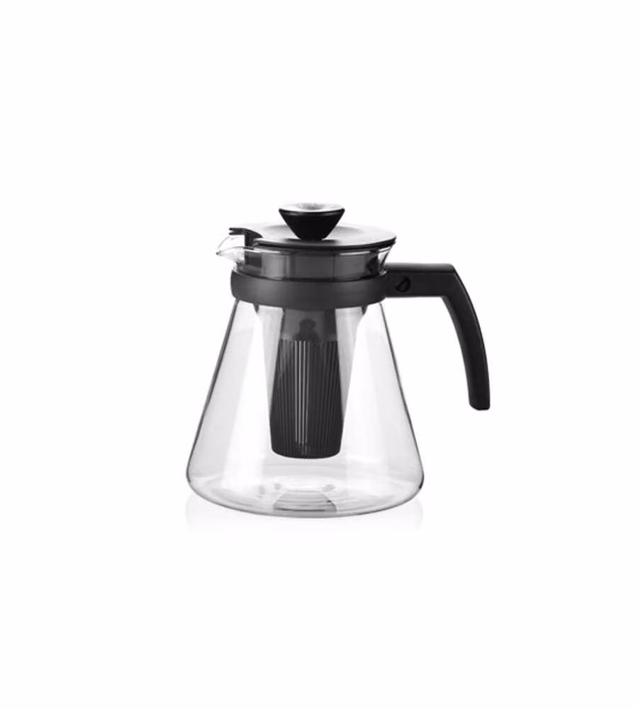 Tisaniera Tescoma Teo in vetro borosilicato trasparente con filtro nero da 1,25 l – 2