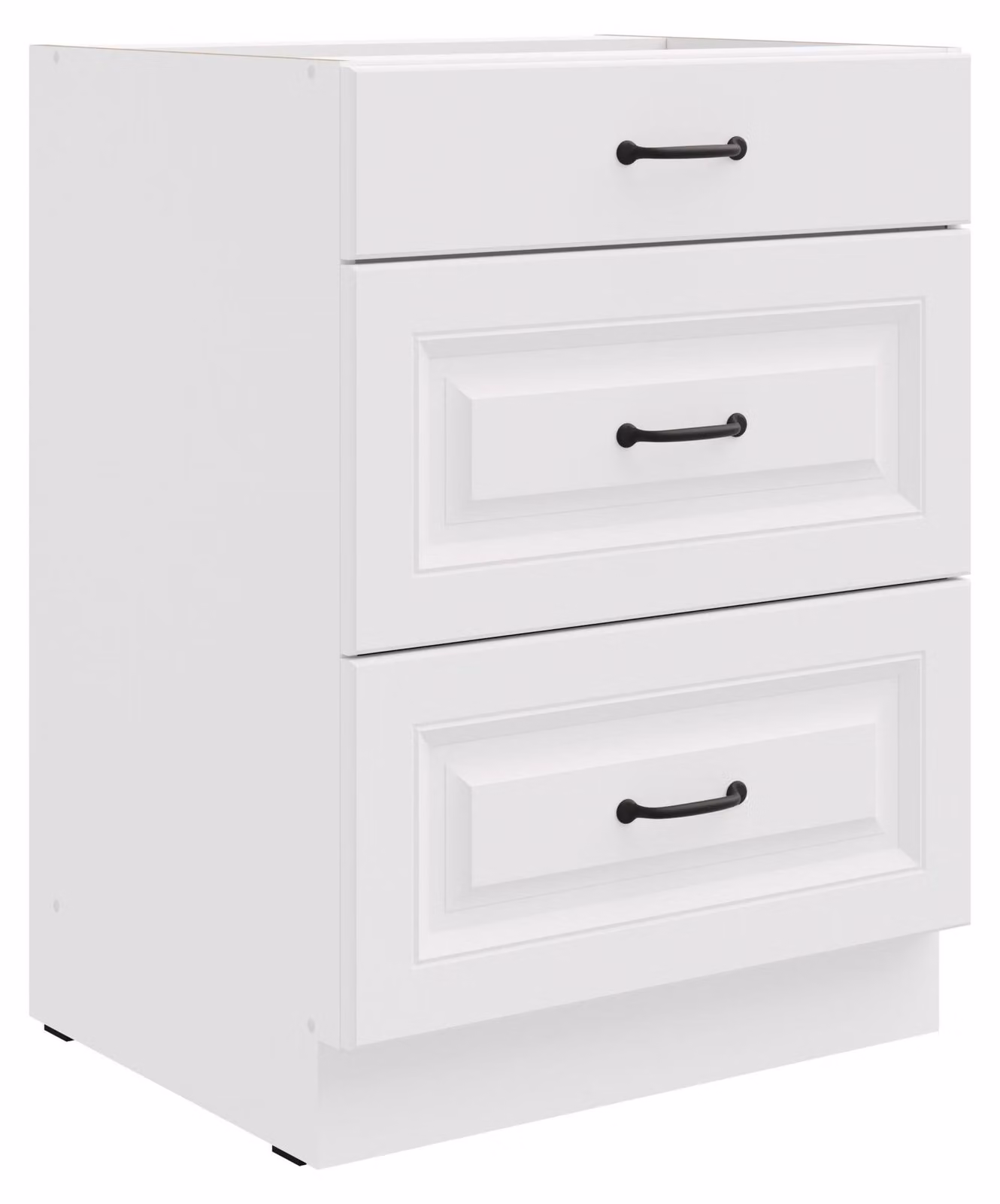 Mobile base da cucina da 60 cm, modello Stilo, bianco, con cassetto a estrazione totale e chiusura ammortizzata, cucina componibile