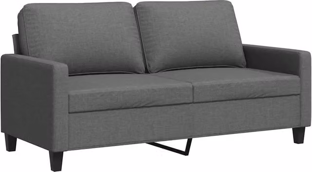 Divano | Divano da soggiorno | Sofa a 2 Posti Grigio Scuro 140 cm in Tessuto