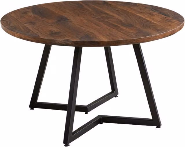 Tavolo da pranzo 110x110x75 cm con piano in MDF e gambe metalliche