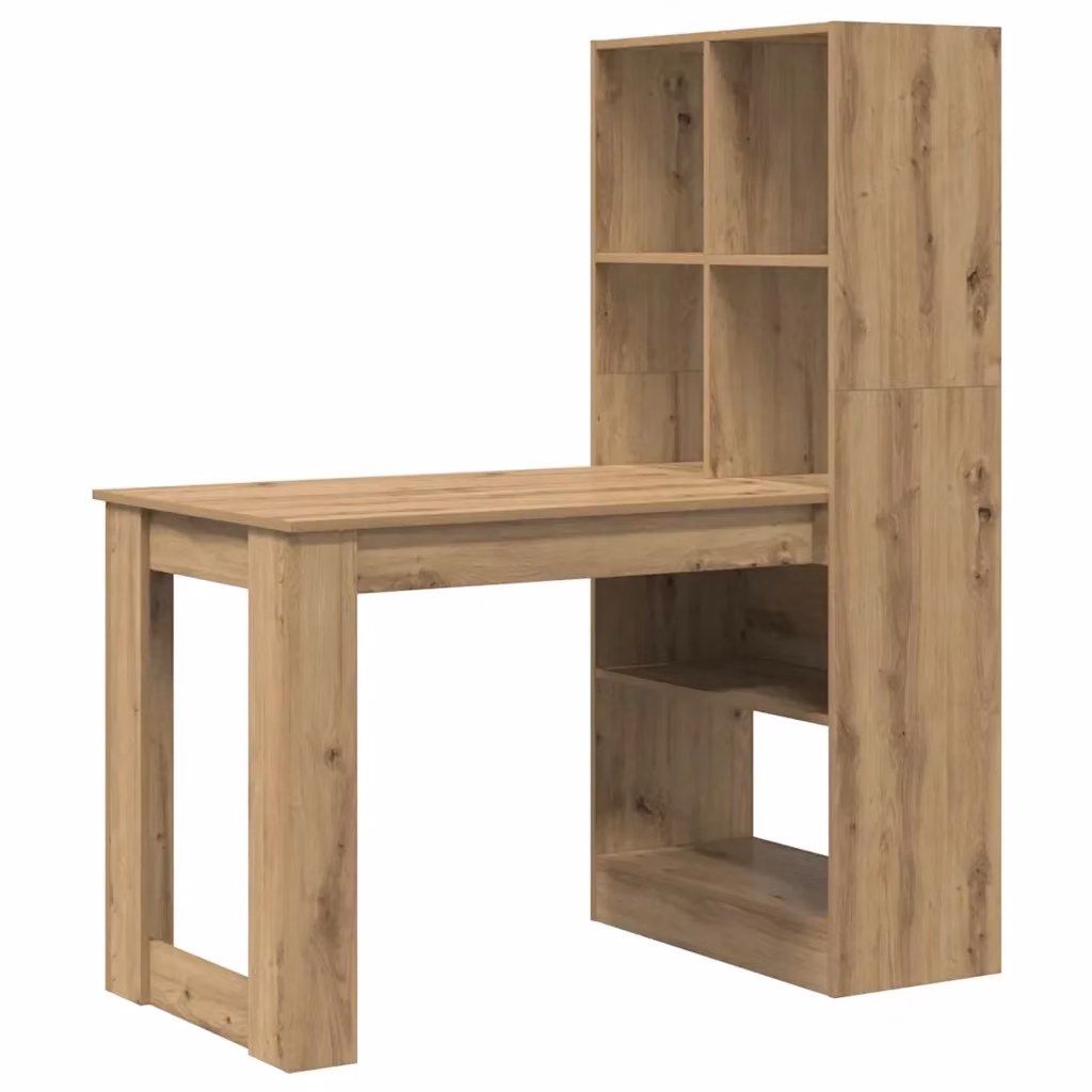 Scrivania moderna vidaXL in legno color rovere marrone L: 145 cm, P: 75 cm, H: 67 cm – 2