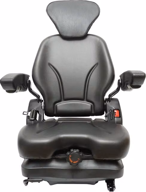 Sedile universale regolabile per trattore con cintura di sicurezza e braccioli 610x390mm