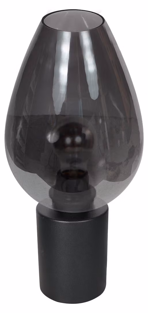 Lampada da tavolo - nero - Bloeba -  vetro metallo - Ø 23cm - E27 - 4377ZW - Mexlite