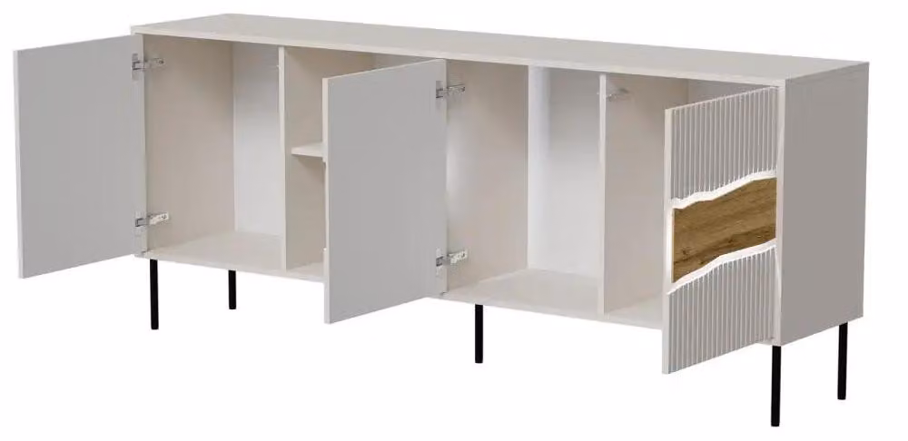 Letto Cama INSERTO 3D1W con cassetti 190x40x80 cashmere + LED