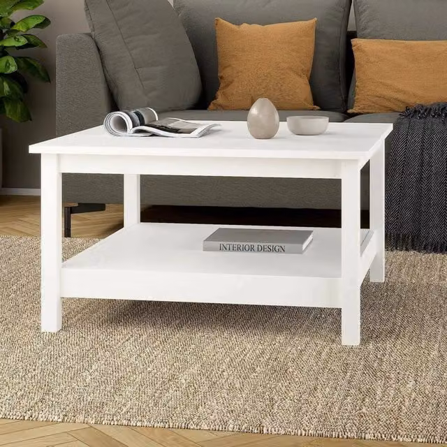 Tavolino da salotto Casato DMORA Bianco L/P/H: 81 x 81 x 45 cm