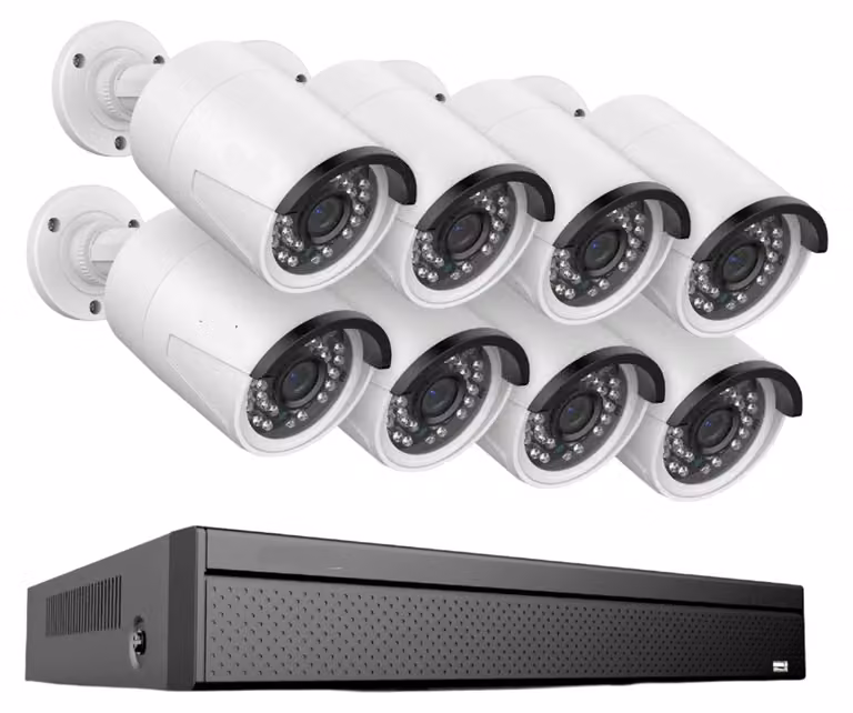 Sistema di sicurezza - 8 unità - Sistema di telecamere - Telecamere PoE - Sistema NVR - Risoluzione 5MP - Visione notturna a 30 metri