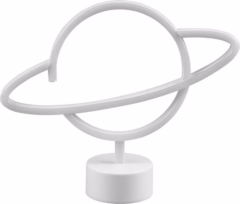 Lampada da tavolo a LED Saturn PLANET bianca 2W 20lm in plastica, dimensioni: 24,5x29x8,5 cm, IP20, RL