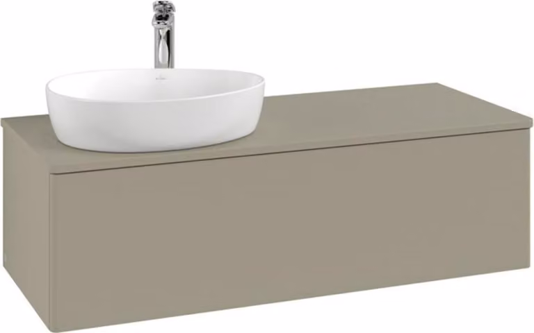 V&B Mobiletto senza struttura frontale, con illuminazione Antao 120x36x50cm, HL, WBP Lac, Anthrac. m Lac
