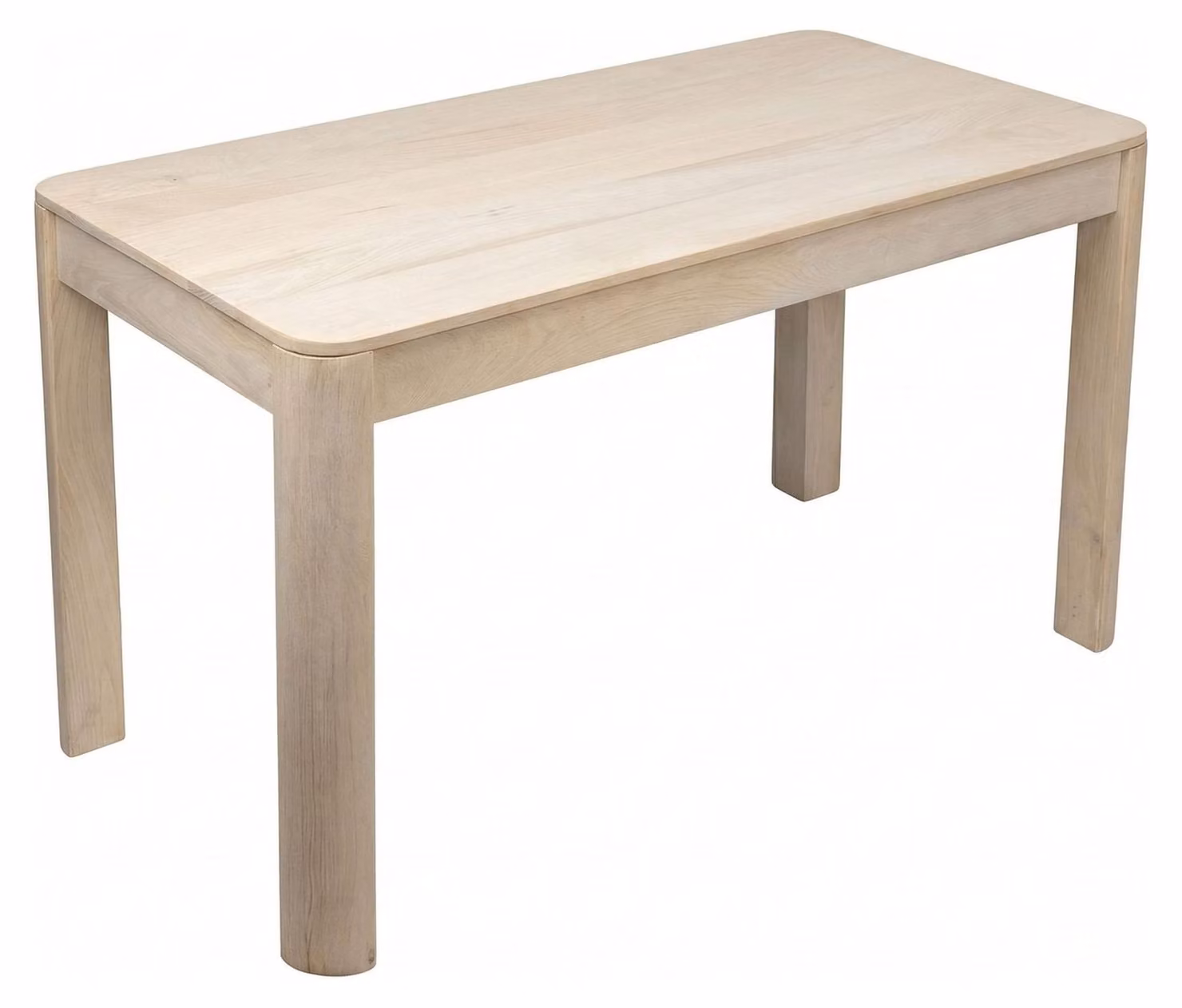 WOHNLING Tavolo da pranzo in legno massello di mango 120x60 cm, effetto sbiancato, tavolo da pranzo rettangolare, tavolo da cucina per 4-6 persone, tavolo in legno, tavolo da pranzo, realizzato a mano