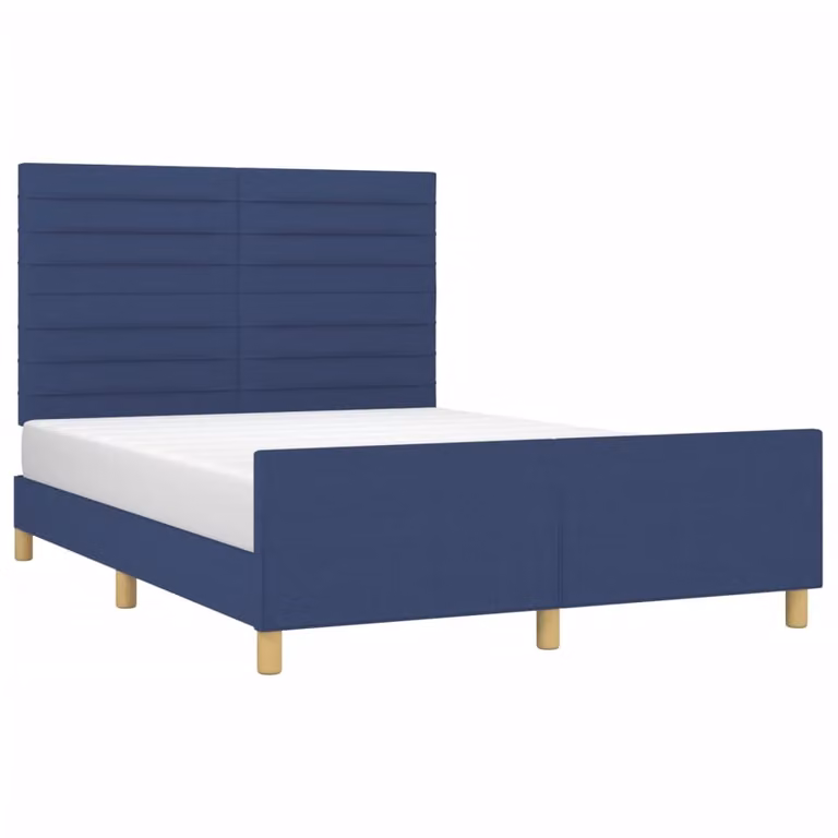Giroletto senza Materasso Blu 140x200 cm in Tessuto