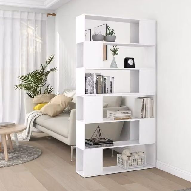 Libreria divisorio bianco vidaXL L 100 x P 24 x H 188 cm – 1