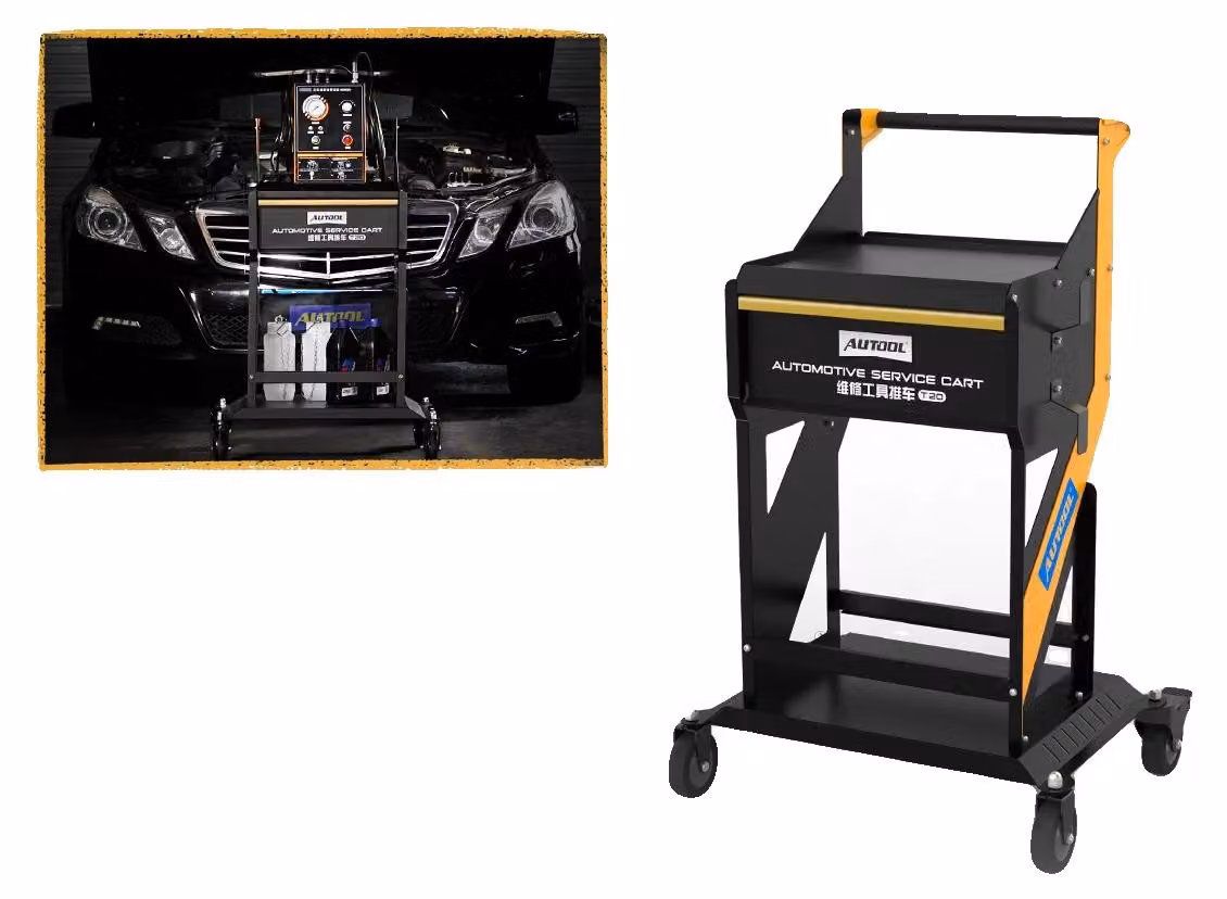 Carrello portattrezzi, capacità di carico 100 kg, diametro delle ruote 4 pollici, materiale: acciaio laminato a freddo, spessore delle lamiere: 2,0 mm, sistema di stoccaggio modulare a più livelli