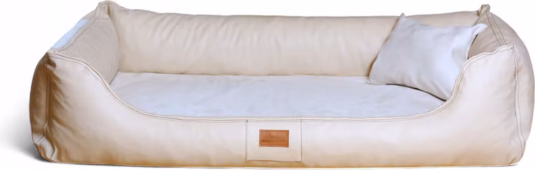 tierlando® MADDOX VIP letto ortopedico per cani VISCO velours Pelle finta S - XXL - Dimensioni: 120x85cm | Colore: 05 crema