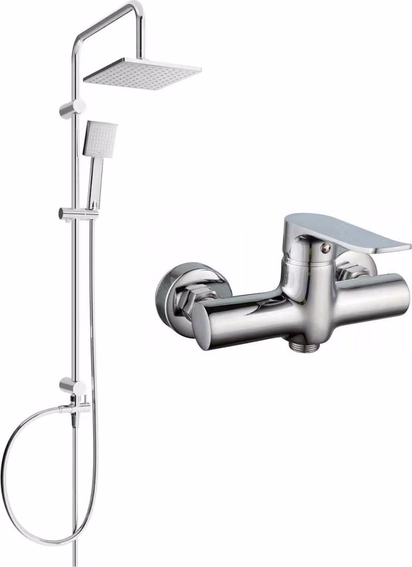 Mexen Tord set doccia esterno con soffione e miscelatore doccia Pecos, cromo - 72740200-00