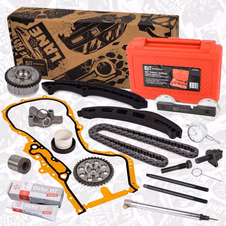 ET ENGINETEAM RS0049VR9 Kit catena di distribuzione - Catena di distribuzione per VW GOLF VI (5K1), Golf V berlina (1K1), TOURAN (1T1, 1T2), TIGUAN (5N), Passat Variant (3C5)