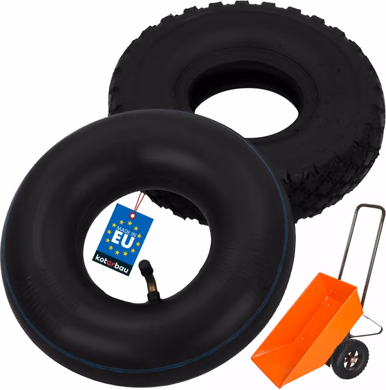 KOTARBAU® Copertone Carrello Gomma 3.00-4 260x85mm Nero Camera d'aria Camera Aria Carrello Portapacchi Ruota di Ricambio