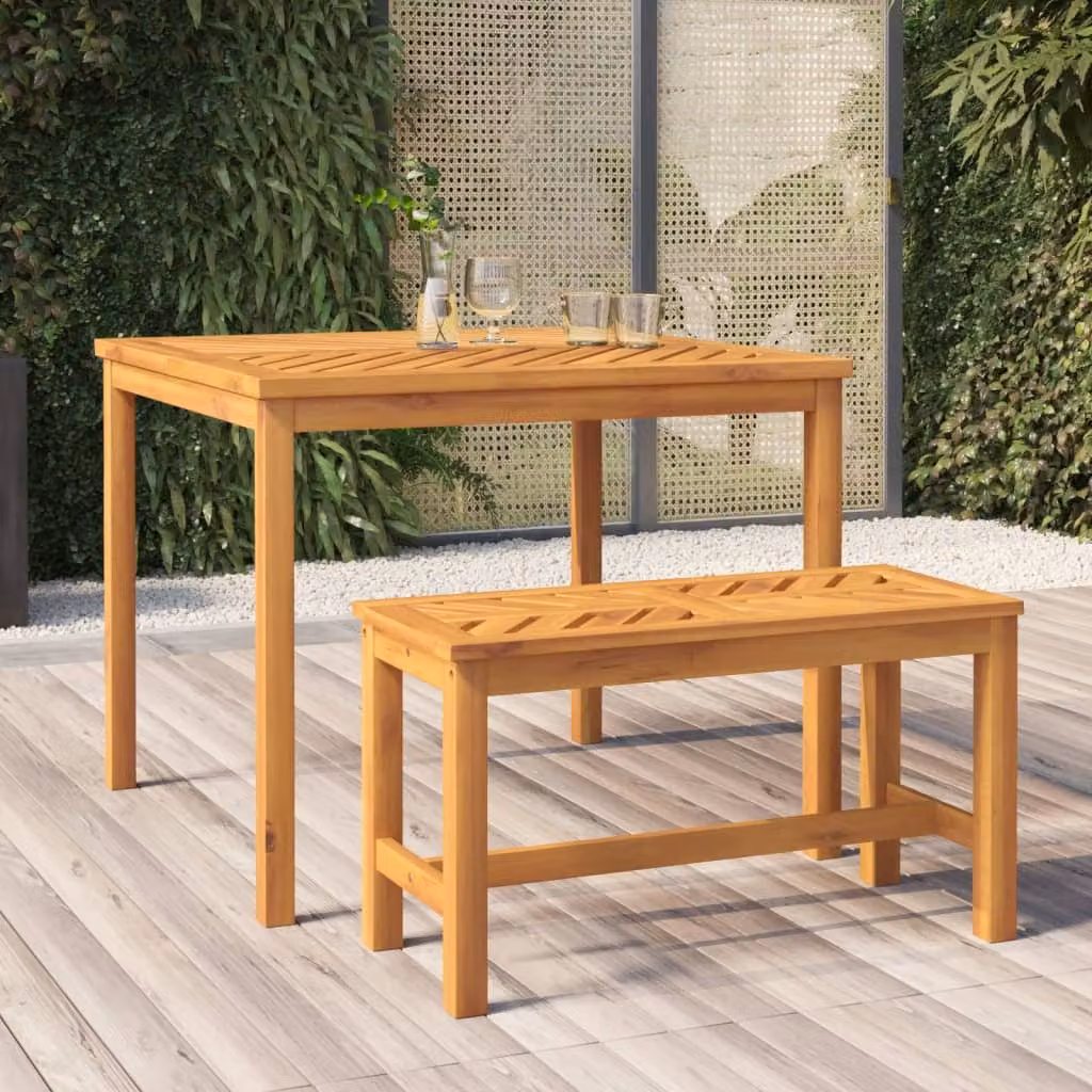 vidaXL Panca da Giardino in Legno di Acacia Marrone con Finitura Oliata