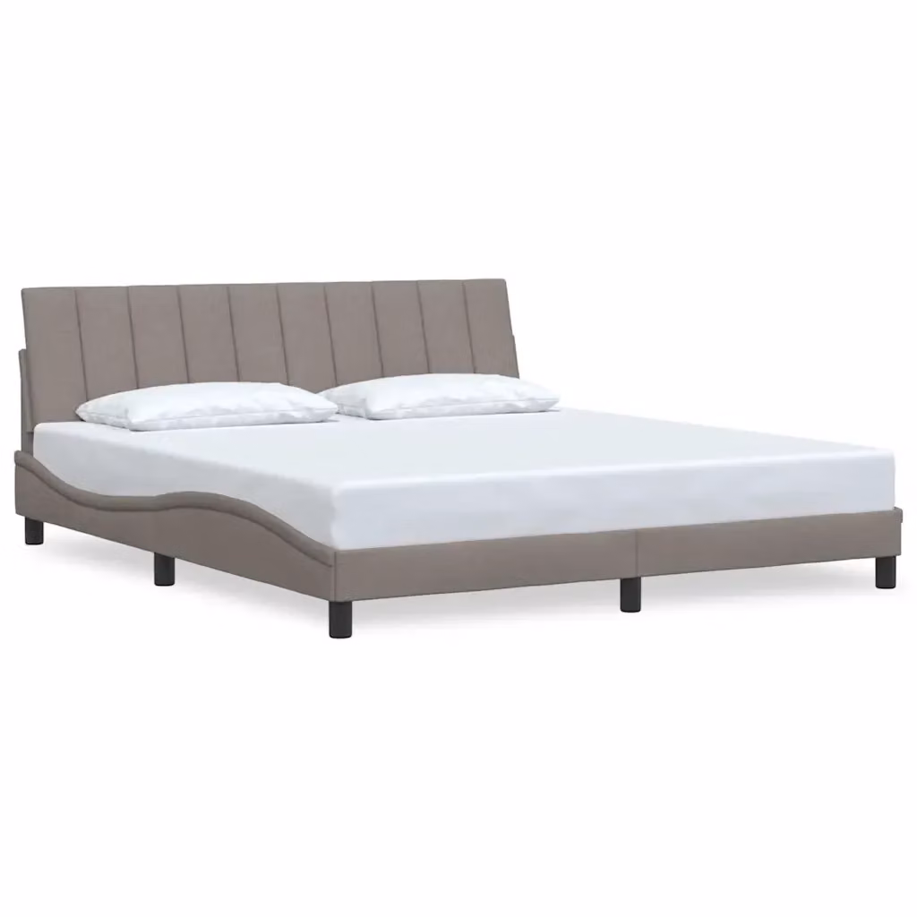 vidaXL Giroletto Hanko senza Materasso in Tessuto Beige L: 180 cm, P: 200 cm, H: 185 cm – 2