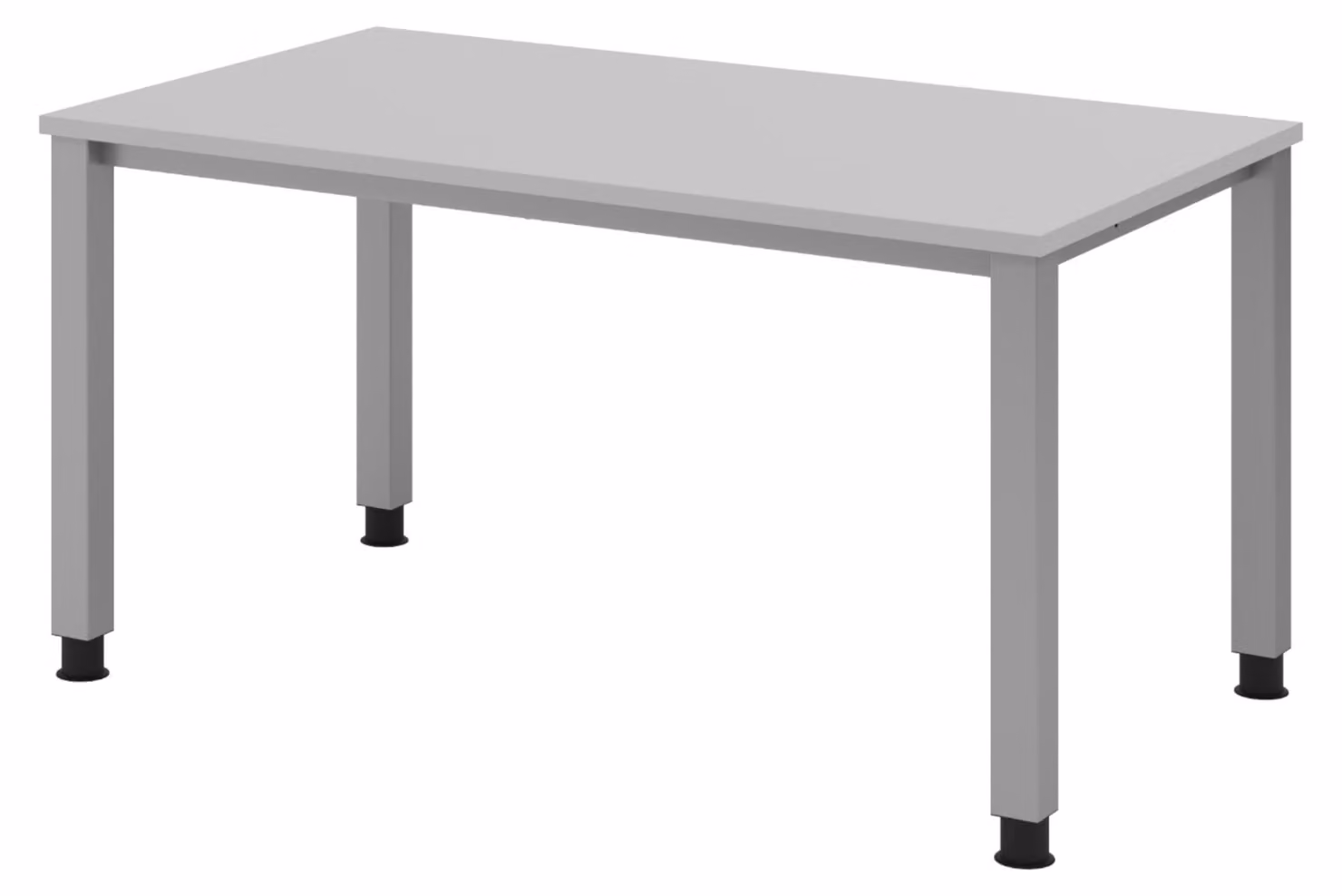 Scrivania bümö Serie Q - Struttura: argento, finitura: grigio, dimensioni: 140 x 80 cm