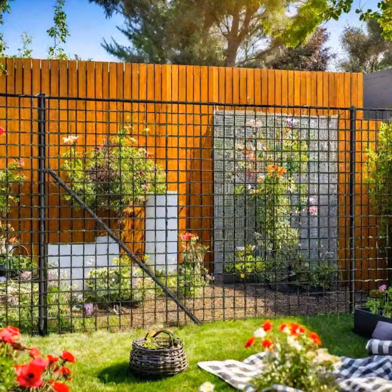Recinzione in filo di acciaio zincato – altezza 1,8 metri – Staccionata – Recinzione per giardino – Resistente alla ruggine e facile da montare
