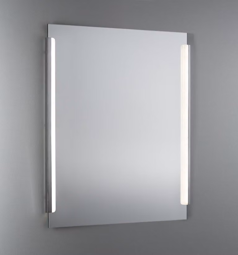 Lampada a LED Paulmann WallCeiling Zeta, da parete o soffitto, con sistema di fissaggio a molla, grado di protezione IP44, 5,5W, 600mm, finitura cromata/bianca, 8,4VA, 230/12V, materiali: metallo/acrilico