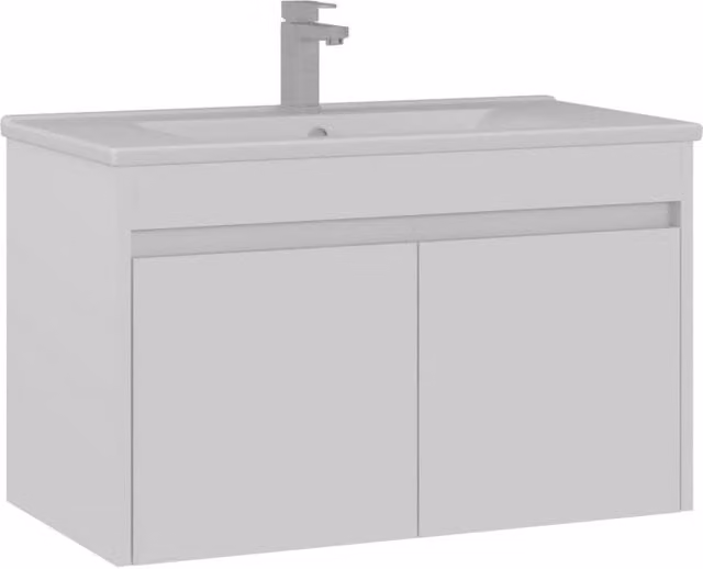 Mobile lavabo "Side 85 v2" - 85 x 45 x 52 cm - Bianco opaco