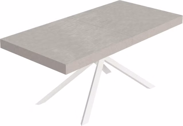 Tavolo Allungabile 180/440x90 cm Niket Cashmere Gambe Bianche