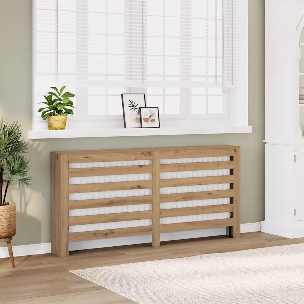 Copertura per radiatori vidaXL in legno Rovere marrone L: 149 cm, P: 20 cm, H: 82 cm
